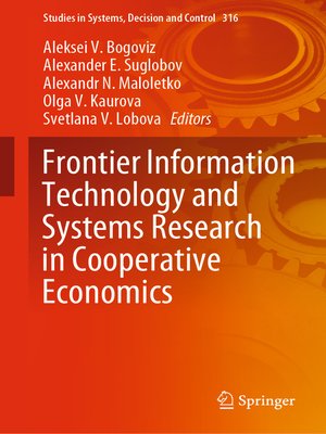 cover image of Frontier Information Technology and Systems Research in Cooperative Economics